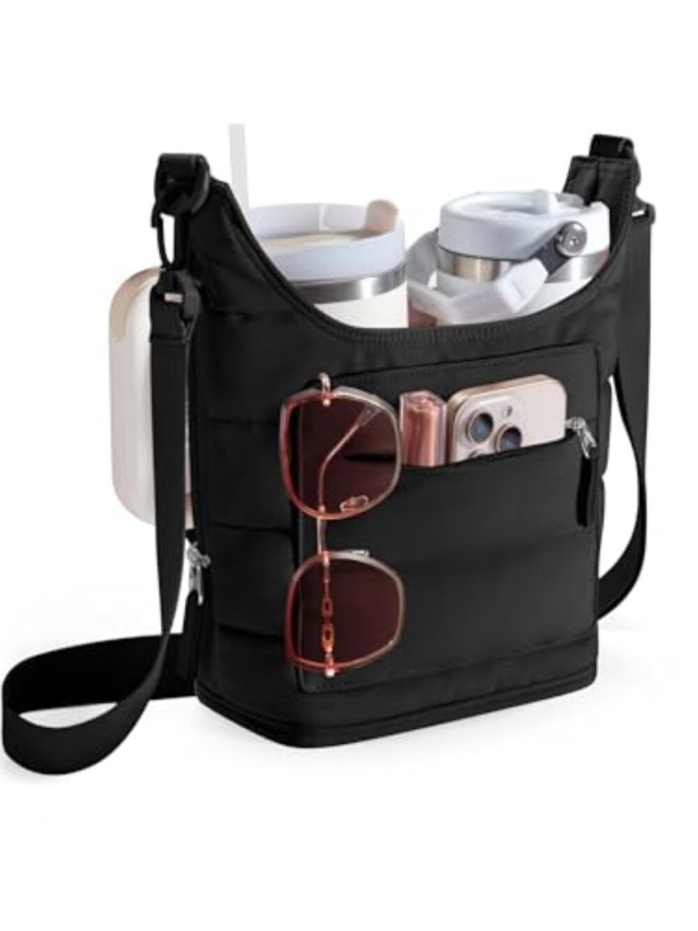 Water Bottle Carrier Bag with Strap for 2 Cups